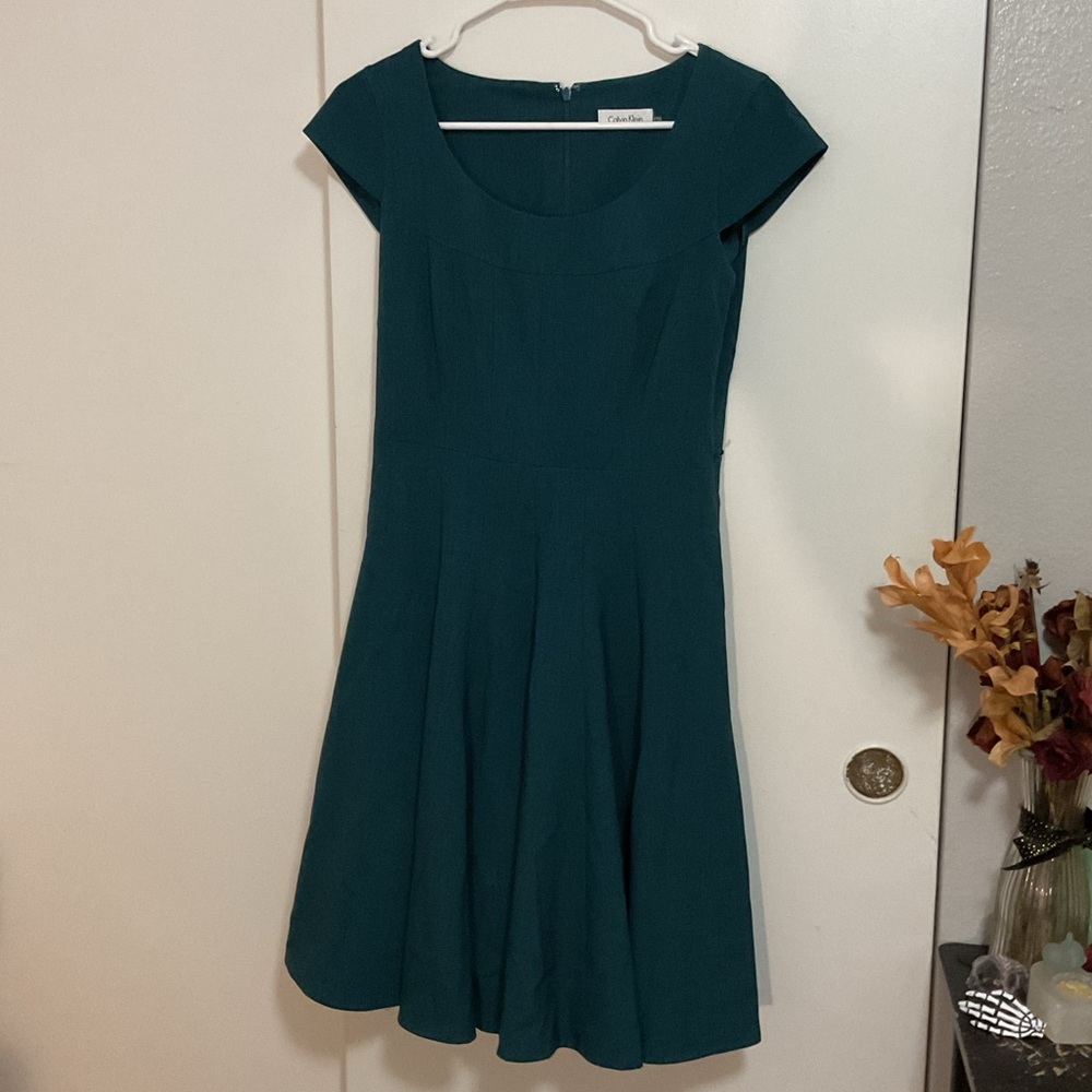 Calvin Klein Teal Midi Dress